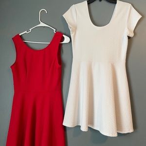 Red and White Dresses